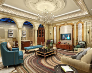 歐式風格客廳吊頂裝修效果圖，就是這么奢華大氣上檔次!